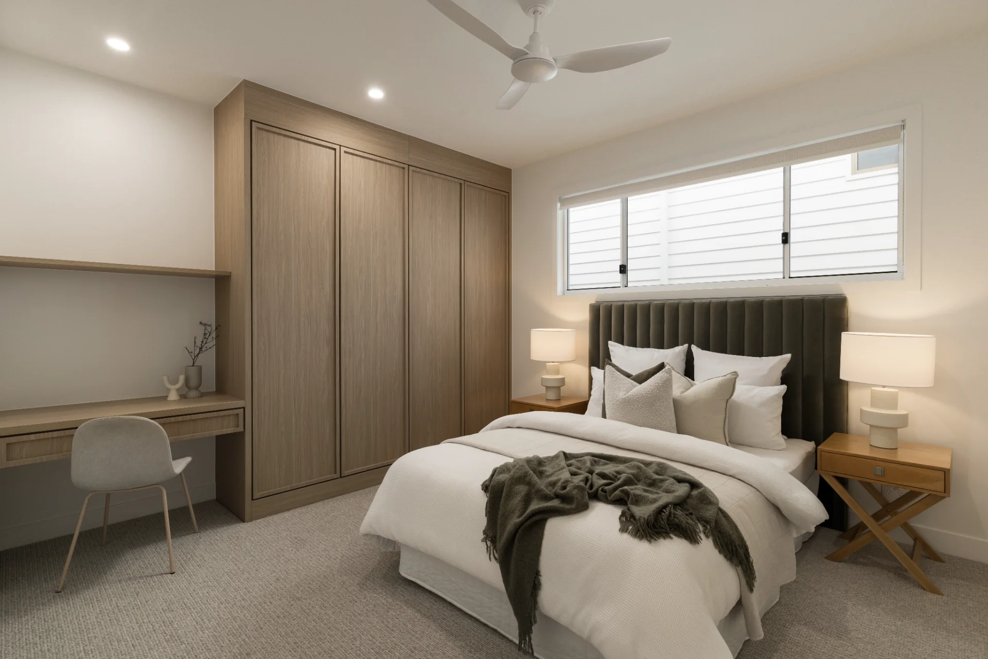 blockout-roller-blind-front-roll-bedroom-camp-hill-1 — Roller Blinds Front Roller Blinds Blockout — bedroom — roller-blinds