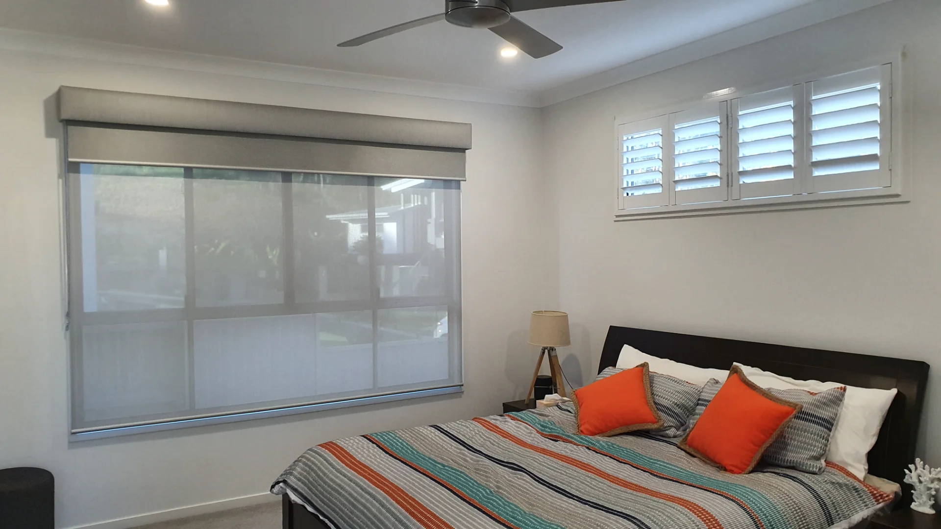 double-blinds-blockout-screen-pelmet-bedroom-brisbane-1 — Roller Blinds Double Blinds Blockout and Screen — bedroom — roller-blinds
