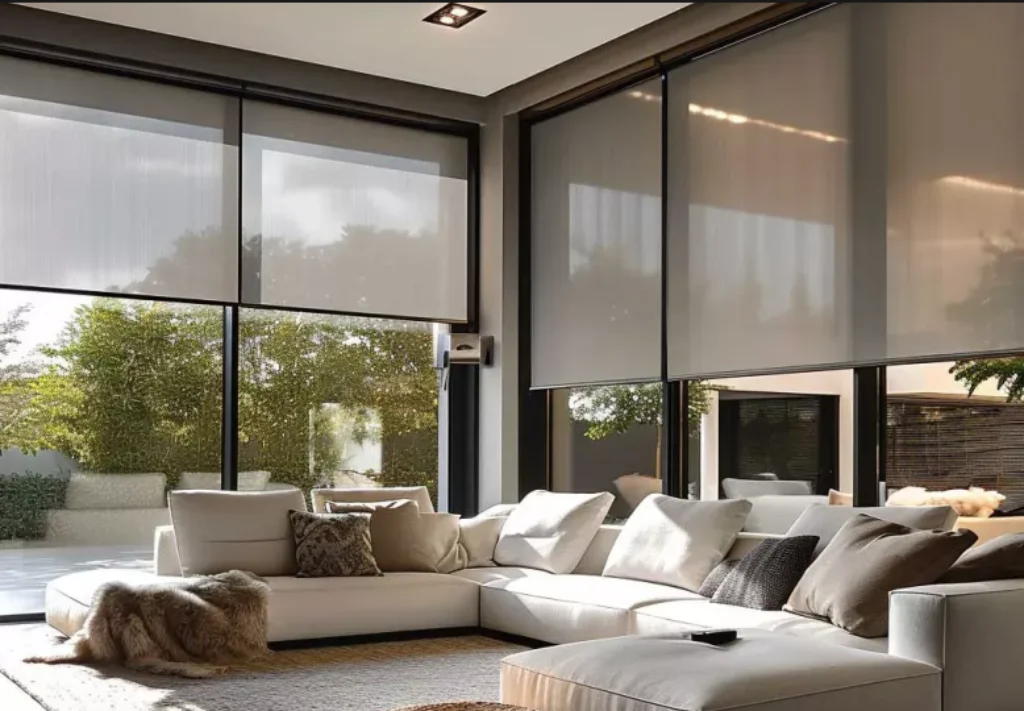 motorised-roller-blinds-living-kurabi-1 — Roller Blinds Motorised Roller Linked Light Filtering roller — products