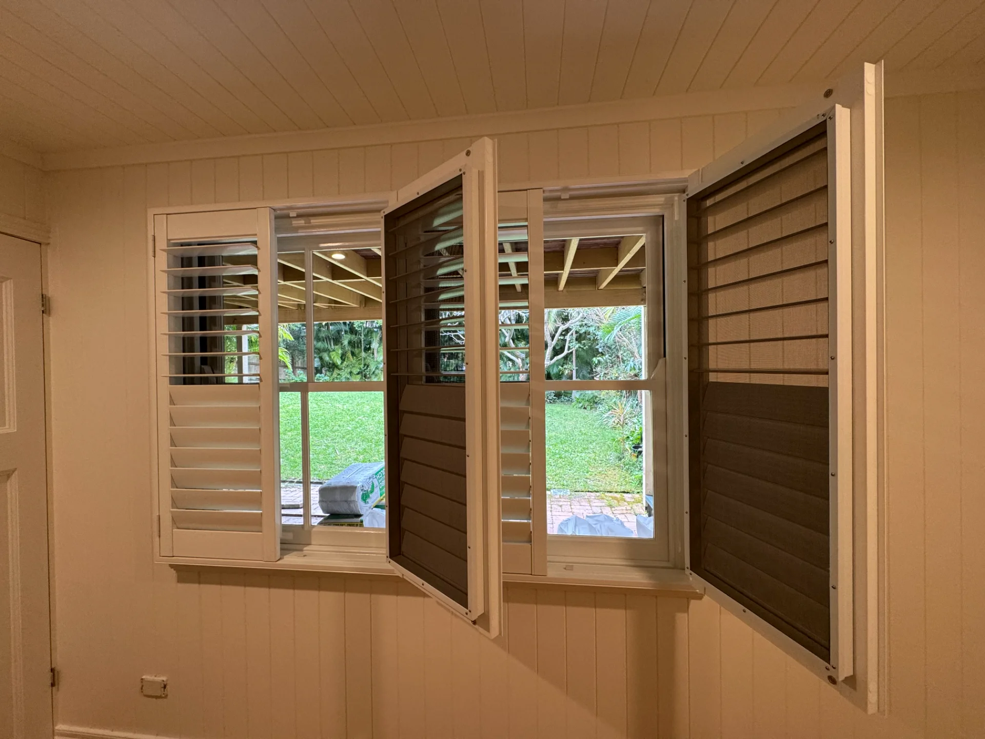 Shutter-hinged-flyscreen-Sandagte-1 — Shutter Hinged — bedroom — shutters