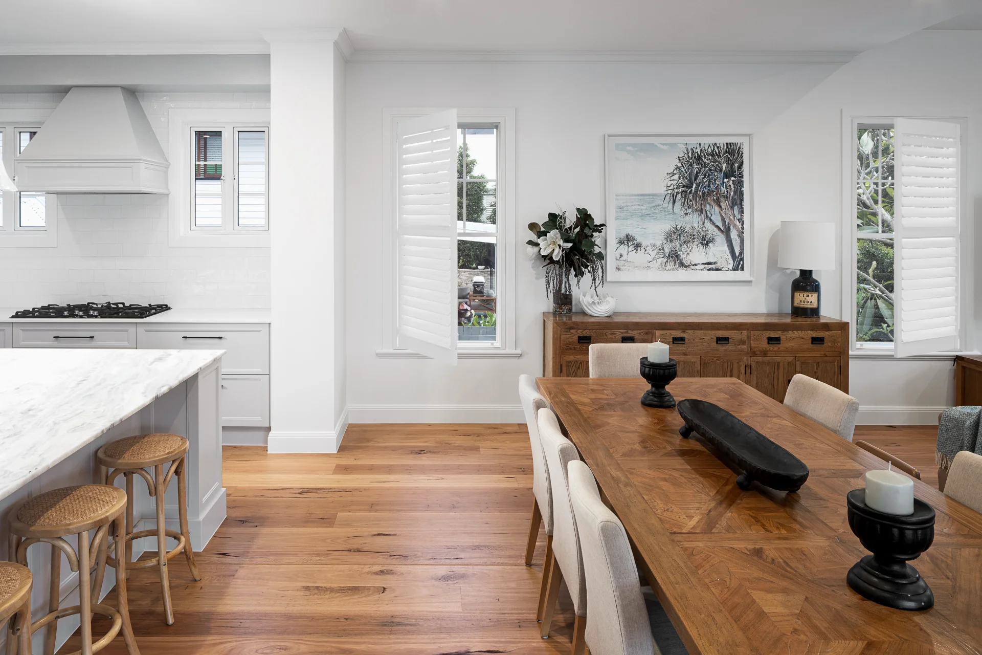 dining-hinged-shutters-opened-hawthorne-1 — Shutter Hinged hinged zframe shutters — dining — shutters