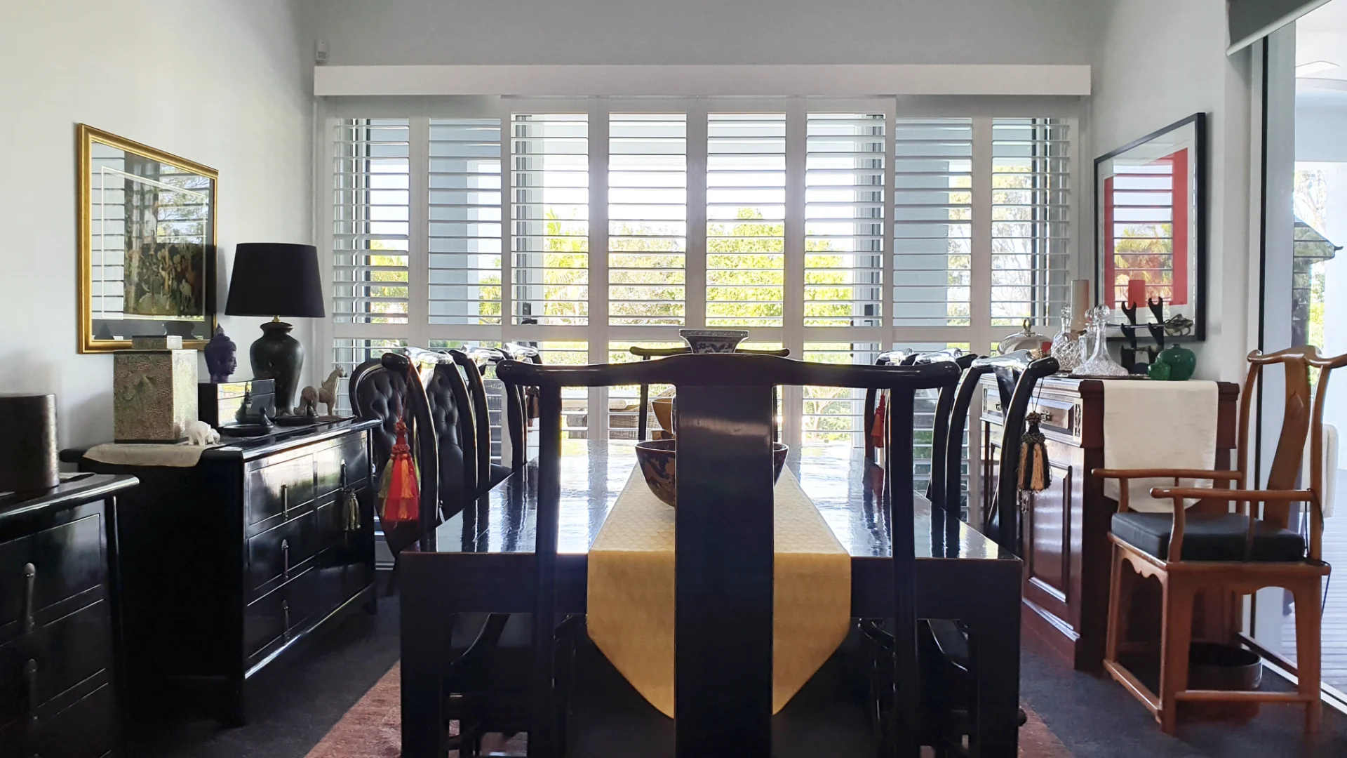 eight-panel-sliding-shutters-dining-gold-coast-1 — Shutter Sliding Polyshield shutters — dining — shutters