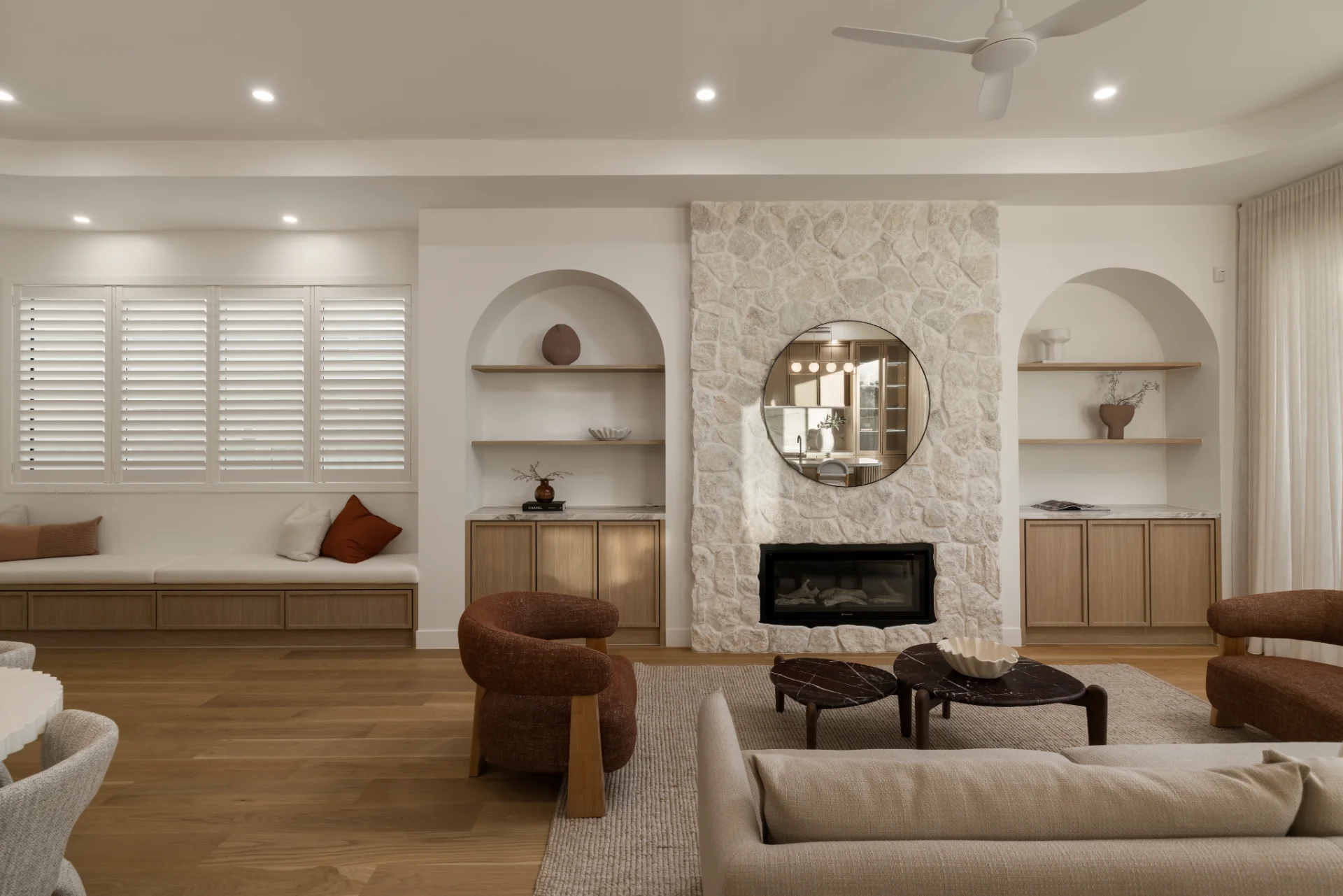 frameless-hinged-shutters-with-tpost-living-camp-hill-1 — Shutter Hinged frameless hinged shutter with T-post — living — shutters